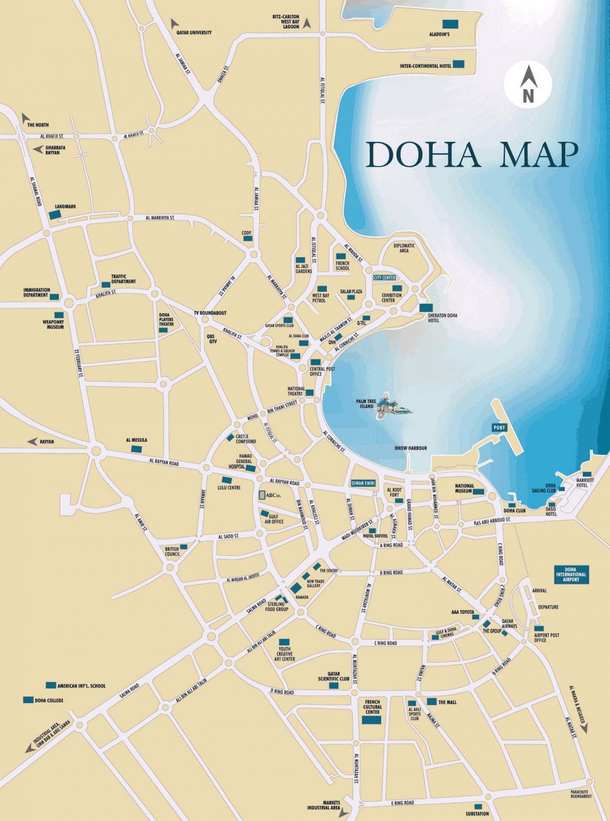 Kart av doha, qatar