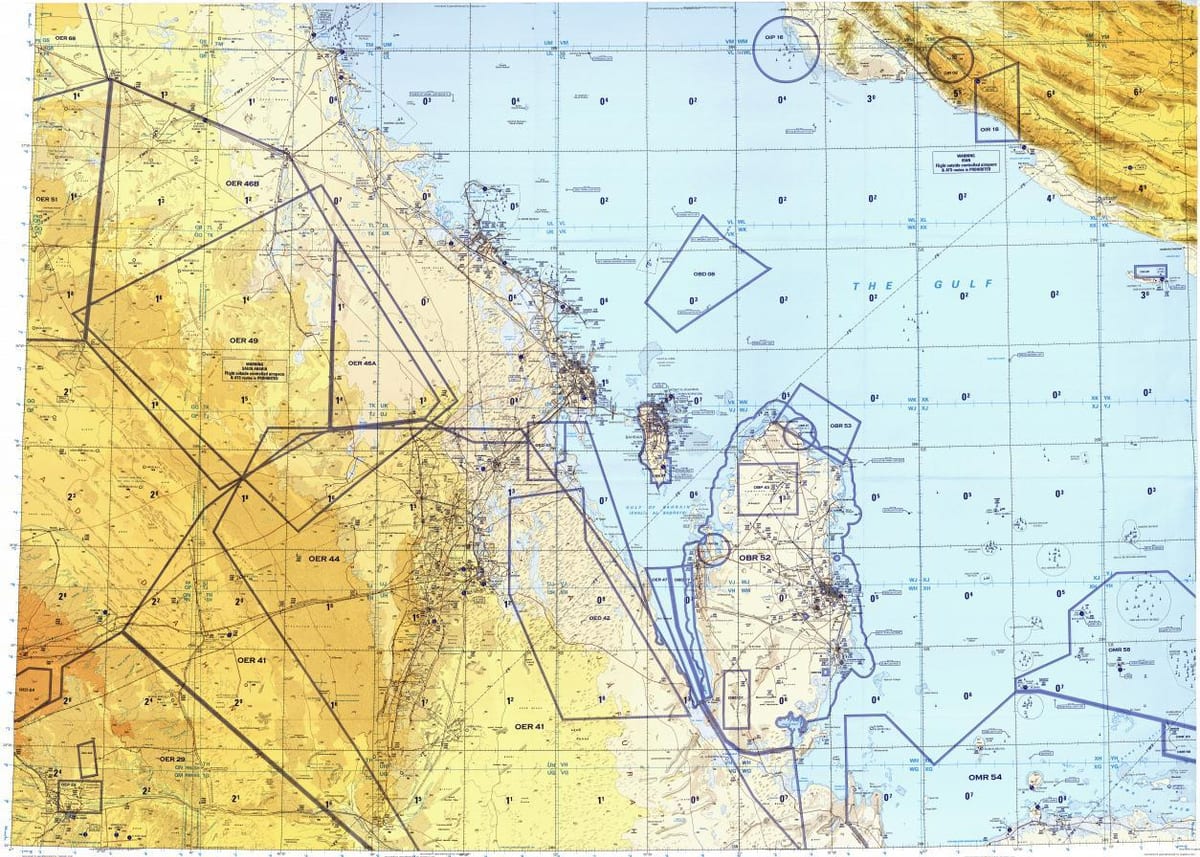 Kart over området qatar
