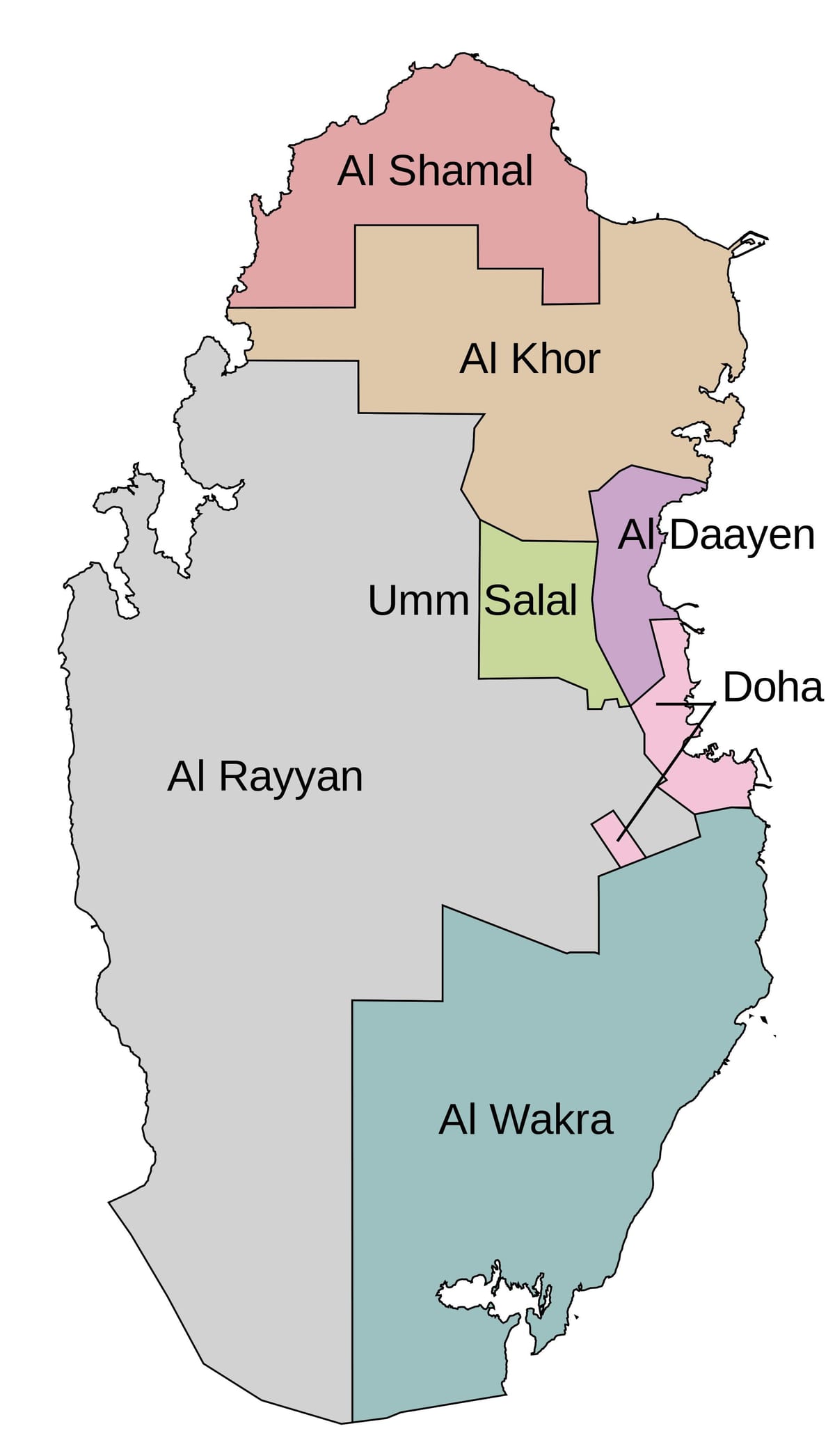 Kart av qatar kommune