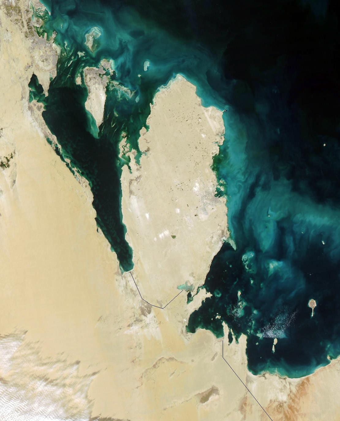 Kart av qatar satellitt