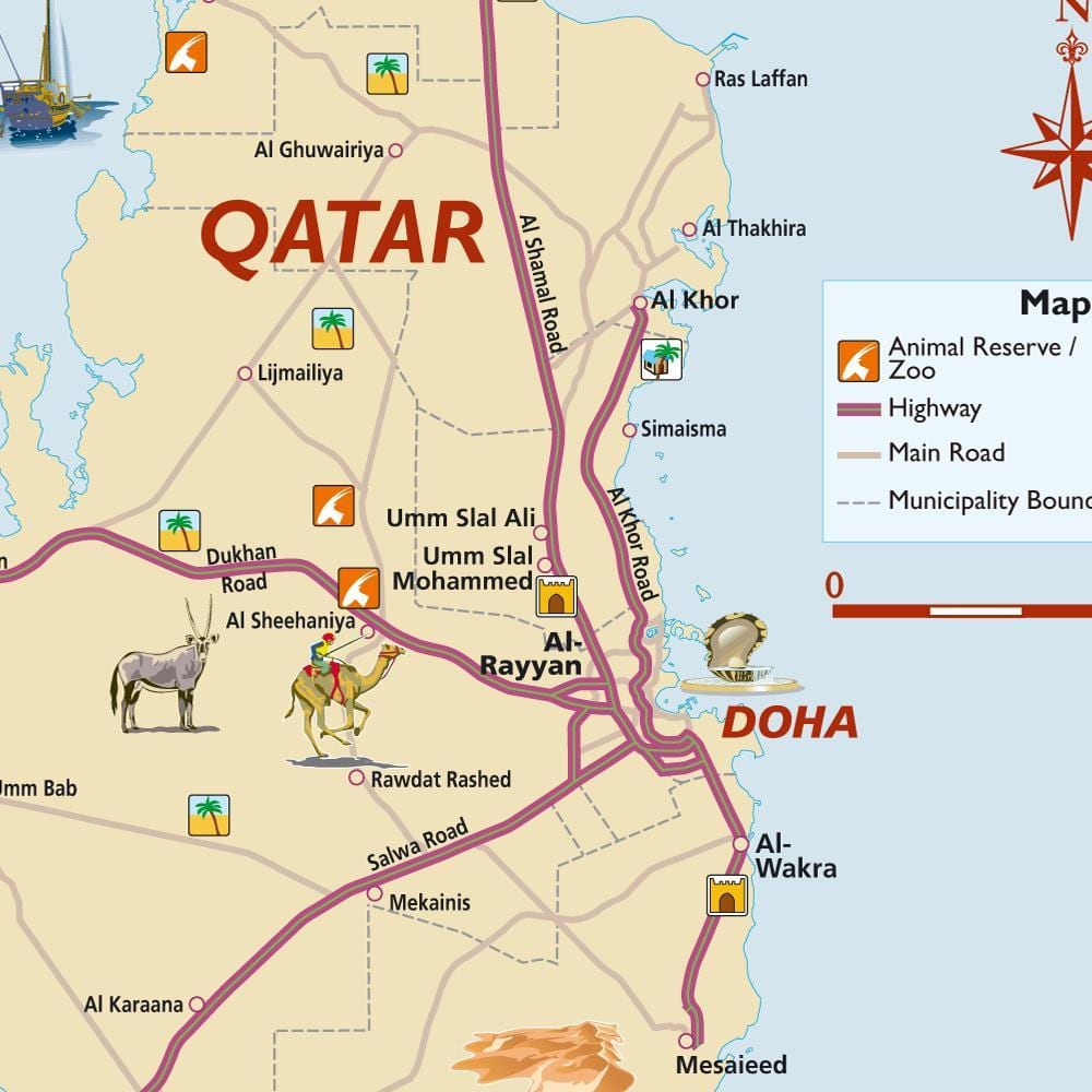 Kart av qatar turist