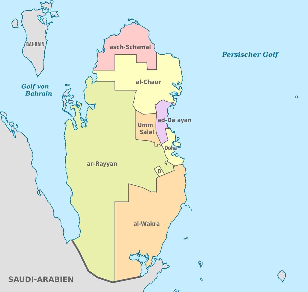 Kart av qatar vektor