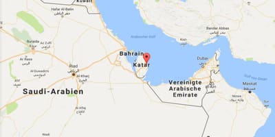 Kart av doha, qatar på verdens kart