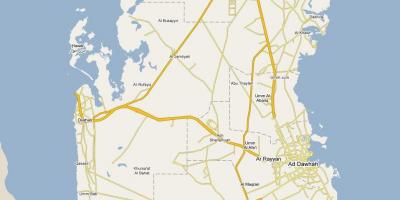 Kart som viser qatar