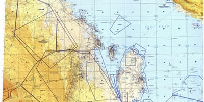 Kart over området qatar
