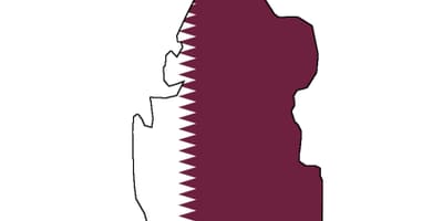 Kart av qatar flagg