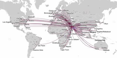 Qatar airways rute europa