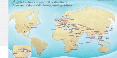 Qatar fly ruter kart