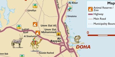 Kart av qatar turist